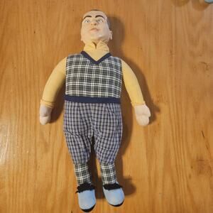 The Three Stooges Curly Plush Doll Play-By-Play Medium Blue Stuffed‎ Toy Figure